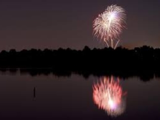 fireworks on lake